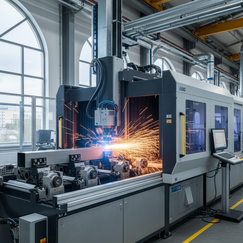 лазерная резка стальной трубы